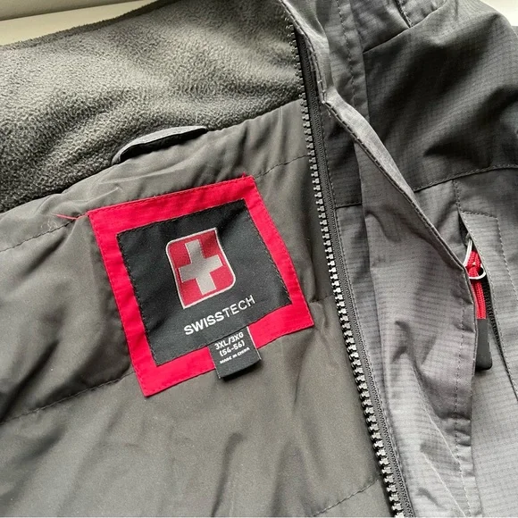 Swiss Tech Men's Charcoal Performance Jacket 3XL - Picture 5 of 15